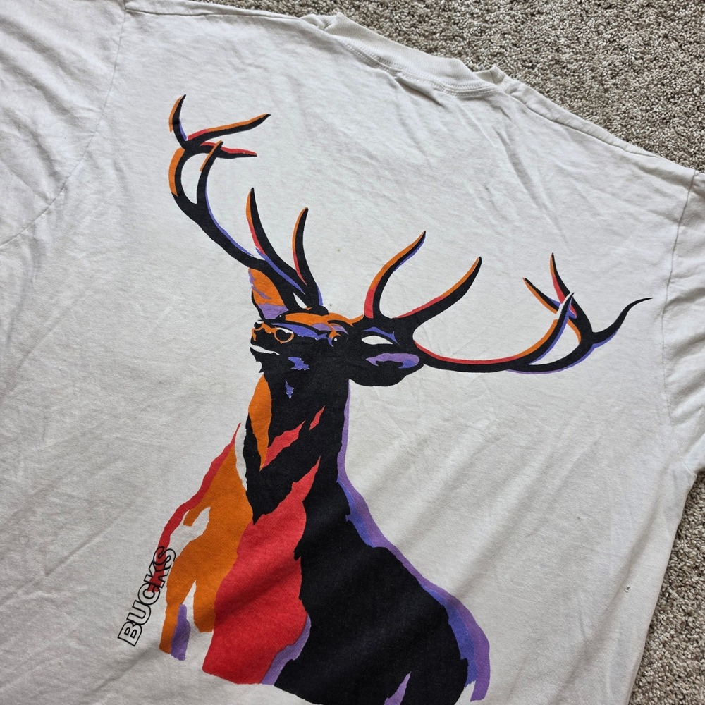 VINTAGE Fruit of the Loom The Almighty Buck T-Shirt Mens XL Cotton 90s Graphic